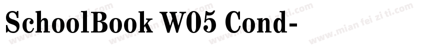 SchoolBook W05 Cond字体转换